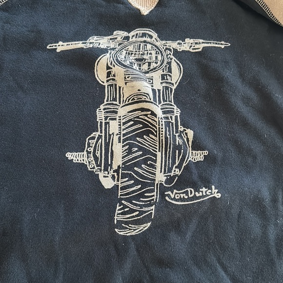 Vintage Von Dutch unisex two-tone, motorcycle sweatshirt. - Picture 4 of 9